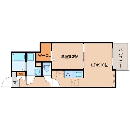 京終駅 徒歩7分 1階の物件間取画像